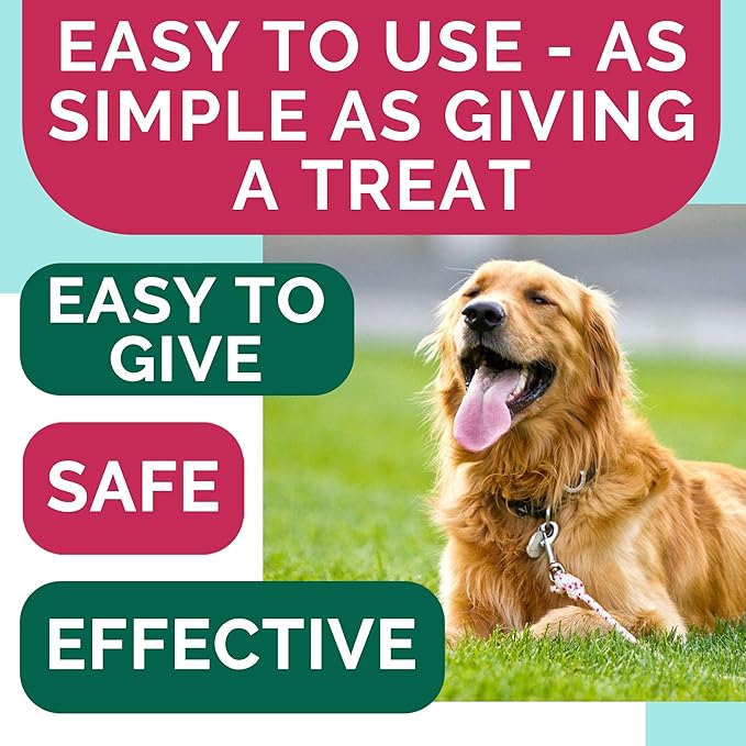 Chewable Flea and Tick Treats for Dogs - Made in USA - Flea and Tick Solution - Duck Flavor