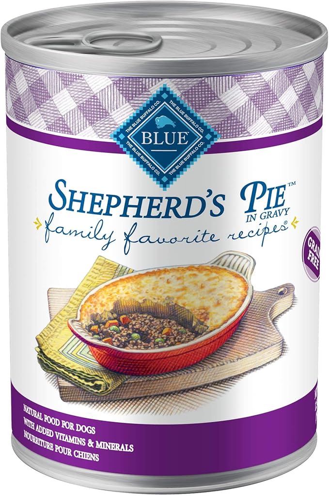 Blue Buffalo Family Favorites Natural Adult Wet Dog Food, Shepherd's Pie 12.5-oz can (Pack of 12)
