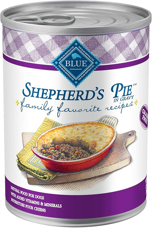 Blue Buffalo Family Favorites Natural Adult Wet Dog Food, Shepherd's Pie 12.5-oz can (Pack of 12)