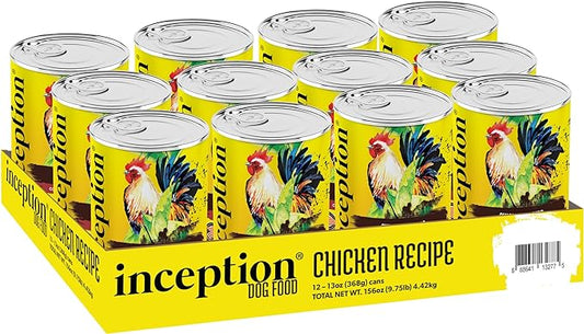 Inception® Wet Dog Food Chicken Recipe – Complete and Balanced Dog Food – Meat First Legume Free Wet Dog Food – 12/13oz case