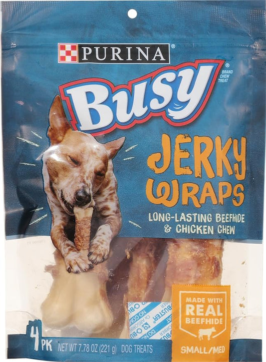 Busy Jerky Wraps Chew Treats for Small/Medium Dogs