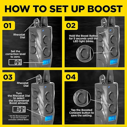 Dogtra 1900S BLACK Boost & Lock E-Collar Remote Dog Trainer 1-Mile Range Ergonomic IPX9K Waterproof High-Output Matte Black