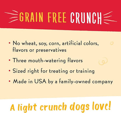 Charlee Bear Grain Free Crunch Dog Treats, Bacon & Blueberry Flavor, 8 oz