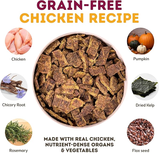 Only Natural Pet MaxMeat Holistic Air Dried Dry Dog Food - All Natural, High Protein, Grain Free and Limited Ingredient - Made with Real Meat - Chicken with Pumpkin & Parsley 2 lb