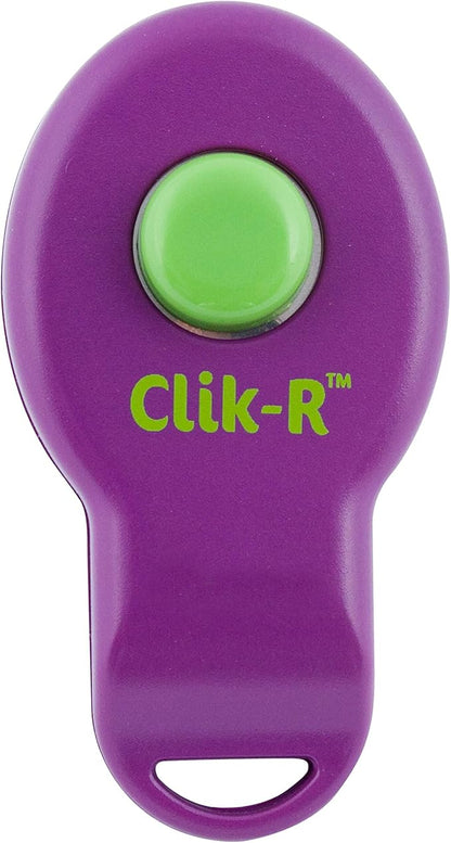 PetSafe Clik-R Dog Training Clicker - Positive Behavior Reinforcer for Pets - All Ages, Puppy and Adult Dogs - Use to Reward and Train - Training Guide Included - Purple