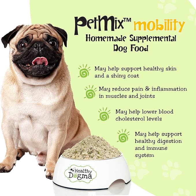 Healthy Dogma - PetMix Dehydrated Dog Food for Allergies, Joint Support & Mobility - Grain Free, Raw, Homemade Dog Food (Mobility, 10 lbs)
