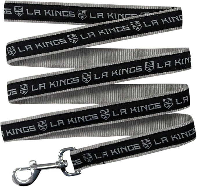 Pets First NHL Los Angeles Kings Leash for Dogs & Cats, Large. - Walk Cute & Stylish! The Ultimate Hockey Fan Leash!, 6 ft Long x 1 in Width, KNG-3031-LG