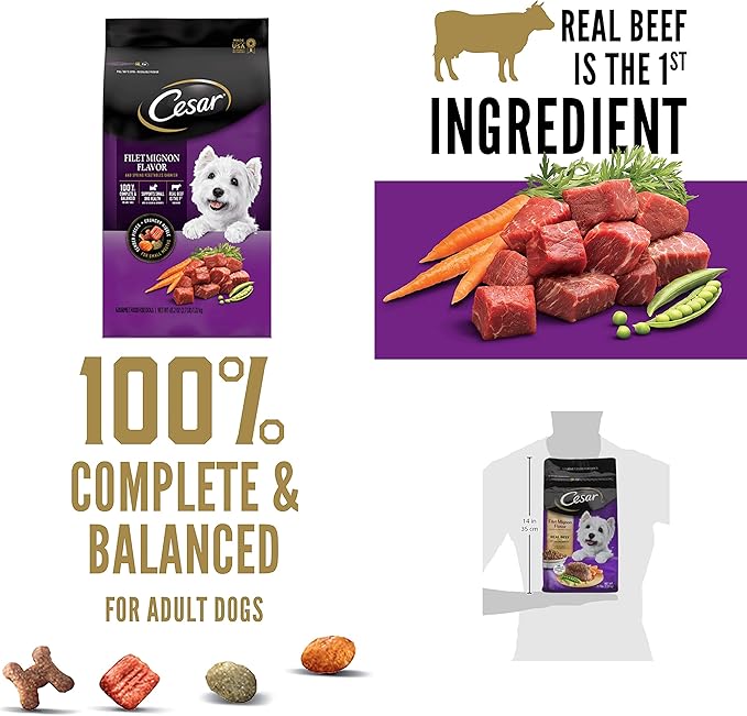 Dog Dry Food Bundle, Includes 01 Bag (2.7 lb) Filet Mignon, 01 Goose Dog Toys and 01 Pet Nutrition Booklet.