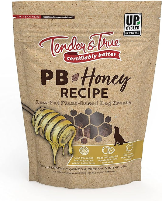 Tender & True PB+ Honey Low-Fat Dog Jerky Treats