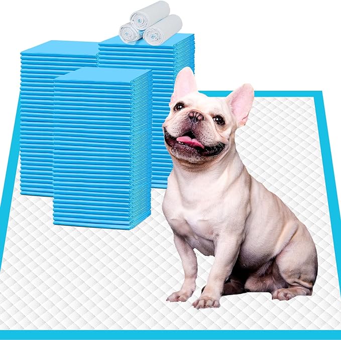 IMMCUTE Puppy Pee Pads 22"x23"-150 Count | Dog Pee Training Pads Super Absorbent & Leak-Proof | Disposable Pet Piddle and Potty Pads for Puppies | Dogs | Doggie| Cats | Rabbits