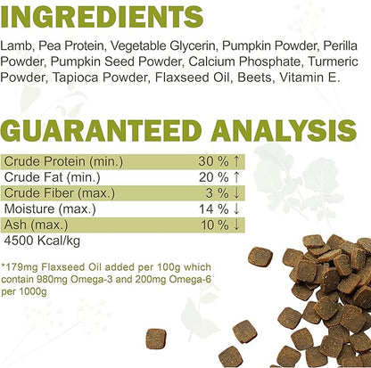 Herz Air-Dried Dog Food – Australian Lamb Recipe, Single Pure-Meat, Grain Free, All Natural, High Protein, Limited Ingredients 3.5 oz Trial Bag