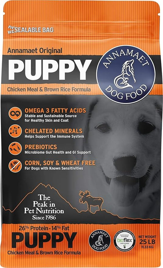Annamaet Original Puppy Dry Dog Food, (Chicken & Brown Rice), 25-lb Bag
