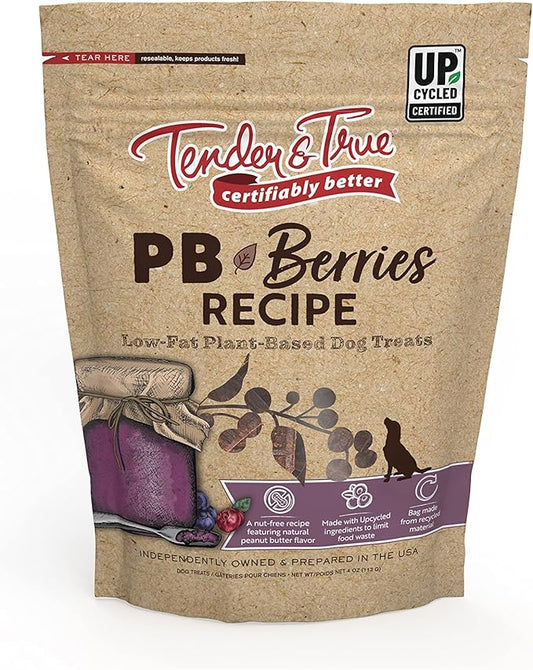 Tender & True PB+ Berries Low-Fat Dog Jerky Treats