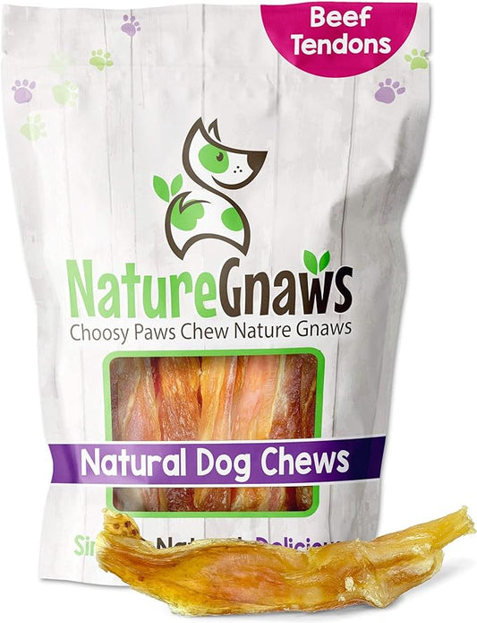 Nature Gnaws Mixed Beef Tendons & Paddywack for Dogs - Premium Natural Beef Dental Bones - Long Lasting Tasty Dog Chew Treats - Puppy Training Reward
