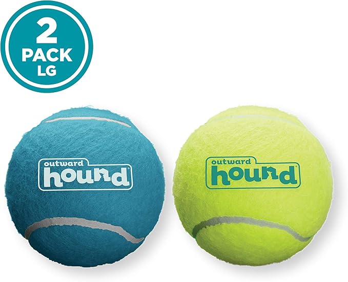 Outward Hound Squeaker Ballz Fetch Dog Toy, Large - 2 Pack