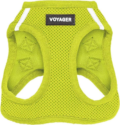 Voyager Step-in Air Dog Harness - All Weather Mesh Step in Vest Harness for Small and Medium Dogs and Cats by Best Pet Supplies - Harness (Lime Green), XS (Chest: 13-14.5")