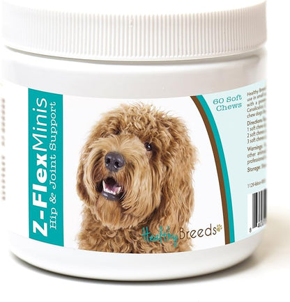 Healthy Breeds Labradoodle Z-Flex Minis Hip and Joint Support Soft Chews 60 Count