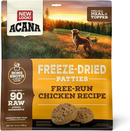 ACANA Freeze Dried Dog Food Meal & Topper, Grain Free High Protein Free-Run Chicken Recipe, 14oz