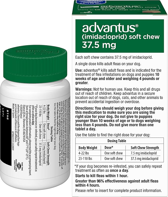 Dog Advantus Chewable Flea Treatment for Dogs 23 - 110 lbs. | 7 ct.