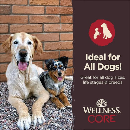 Wellness CORE Power Packed Dog Treats (Previously Pure Rewards), Grain-Free Tender Jerky Treats, Made in USA (Beef Recipe, 4-Ounce Bag)