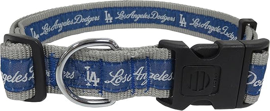 MLB Los Angeles Dodgers Licensed PET COLLAR- Heavy-Duty, Strong, and Durable Dog Collar. Available in 29 Baseball Teams and 4 Sizes