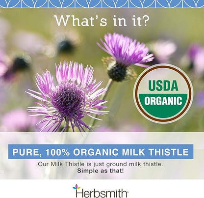 Herbsmith Milk Thistle Herbal Supplement for Dogs and Cats, 75g Powder