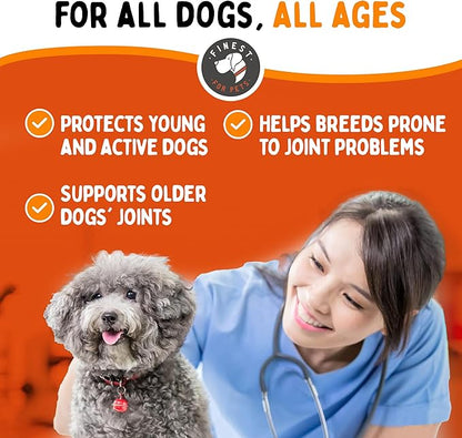 Premium Liquid Glucosamine Hip and Joint Supplement for Dogs 32oz - Natural Arthritis Pain Relief, Swelling & Inflammation Reduction, Muscle & Knee Support, with Chondroitin MSM and Hyaluronic Acid