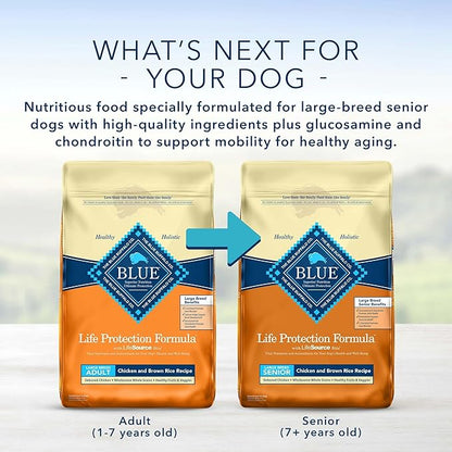 Blue Buffalo Life Protection Formula Natural Adult Large Breed Dry Dog Food, Chicken and Brown Rice 30 lb