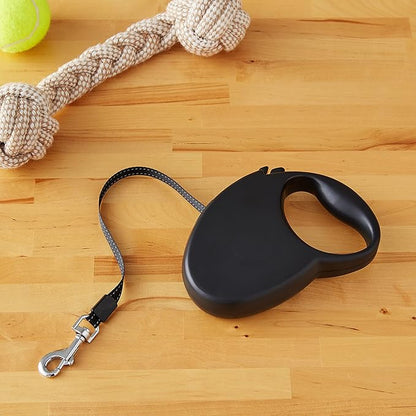 Amazon Basics Retractable Dog Leash, Small - 16ft, Black