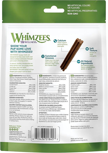 WHIMZEES by Wellness Puppy Natural Dental Chews for Dogs, Long Lasting Treats, Grain-Free, Freshens Breath, Extra Small/Small Breed, 30 count , 7.90 Ounce (Pack of 1)