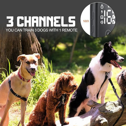 Dog Shock Collar with Remote, 2400ft Electric Dog Training Collars 2 Dogs for Large Medium Small Dogs Waterproof E Shockers Collars, Training with Beep Vibration Safe Shock(1-16) Mode