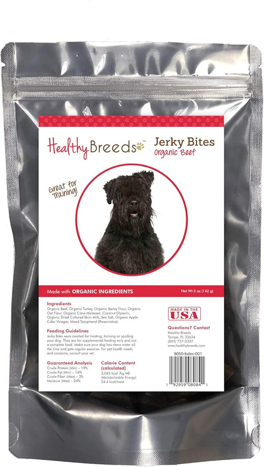 Healthy Breeds Bouvier des Flandres Jerky Bites Beef Recipe Dog Treats 5 oz