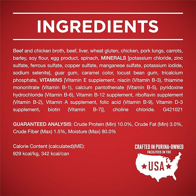 Purina ONE Tender Cuts in Gravy Beef and Barley Entree in Wet Dog Food Gravy - (Pack of 12) 13 oz. Cans