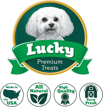 Lucky Premium Treats Chicken Jerky Fillets – Chicken Jerky Dog Treats Made with Sliced Lean Dehydrated Chicken Breast (7 oz)