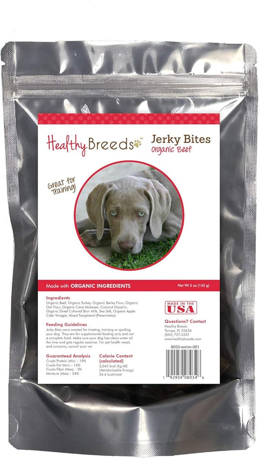 Healthy Breeds Weimaraner Jerky Bites Beef Recipe Dog Treats 5 oz