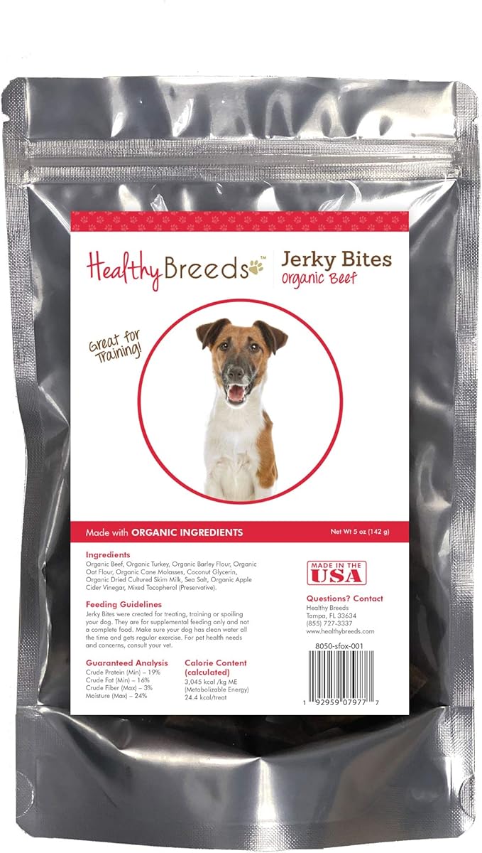 Healthy Breeds Smooth Fox Terrier Jerky Bites Beef Recipe Dog Treats 5 oz