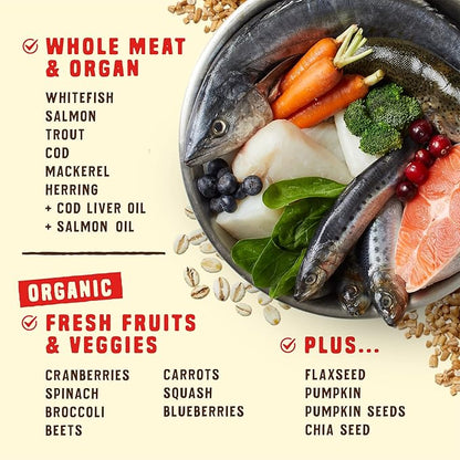 Stella & Chewy's Wild Red Dry Dog Food Raw Coated High Protein Wholesome Grains Ocean Recipe, 3.5 lb. Bag