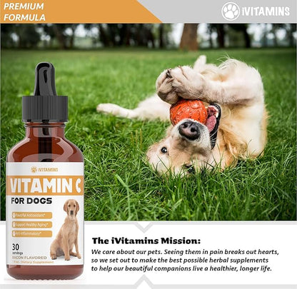 Vitamin C for Dogs | Helps with Improving Immune Health | Vitamin C for Dogs Liquid | Dog Immune Support | Dog Immune and Allergy Supplement | Dog Immune Booster | 1 oz Bacon Flavor