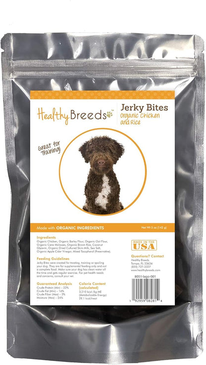 Healthy Breeds Lagotti Romagnoli Jerky Bites Chicken & Rice Recipe Dog Treats 5 oz