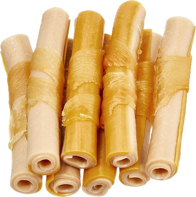 Amazon Brand - Wonder Bound Chicken Wrapped Medium Sticks, Peanut Butter Flavor - 8 Count - Rawhide-Free Dog Treats, Dental Health Chews for Plaque & Tartar Control, Easy to Digest, Long-Lasting