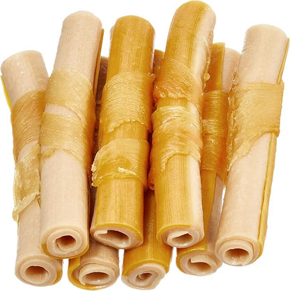 Amazon Brand - Wonder Bound Chicken Wrapped Medium Sticks, Peanut Butter Flavor - 8 Count - Rawhide-Free Dog Treats, Dental Health Chews for Plaque & Tartar Control, Easy to Digest, Long-Lasting