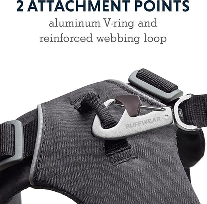 Ruffwear, Front Range Dog Harness, Reflective and Padded Harness for Training and Everyday, Twilight Gray, X-Small