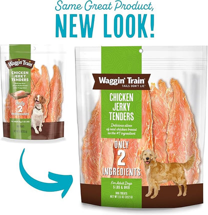 Waggin' Train Limited Ingredient, Grain Free Dog Treat, Chicken Jerky Tenders - 11 oz. Pouch