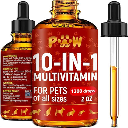 Cat and Dog Vitamins and Supplements | Dog Vitamin | Vitamins for Cats | Multivitamin for Dogs | Cat Supplements & Vitamins | Vitamins for Dogs | Natural Cat Vitamins | 2 oz