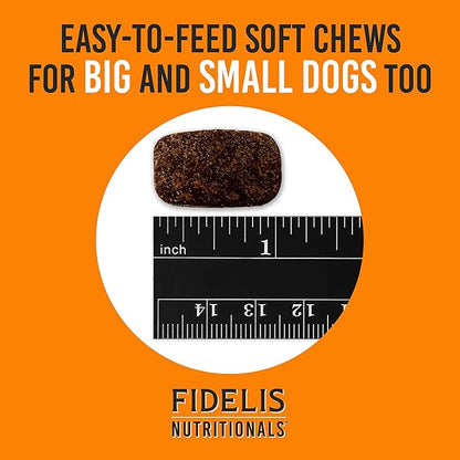 FIDELIS Dog Multivitamin Chewable (60 Vitamin Soft Chews), Made in USA, Complete Beneficial Nutrients, Vitamin & Mineral Supplement, Essential Fatty Acids, Antioxidants, Veterinarian Formulated