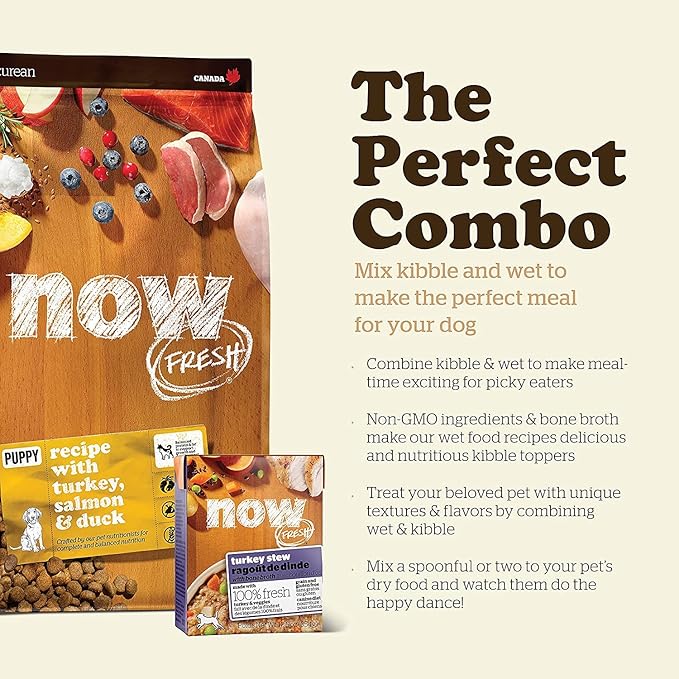 Now Fresh Grain Free Puppy Food, 22 lb - Dry Dog Food Recipe for Puppies - Real Meat and Fish for Protein - Healthy Diet for Small, Medium and Large Breed Dogs