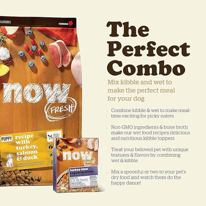 Now Fresh Grain Free Puppy Food, 22 lb - Dry Dog Food Recipe for Puppies - Real Meat and Fish for Protein - Healthy Diet for Small, Medium and Large Breed Dogs