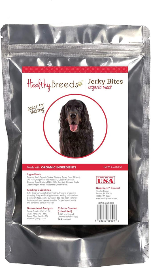 Healthy Breeds Gordon Setter Jerky Bites Beef Recipe Dog Treats 5 oz
