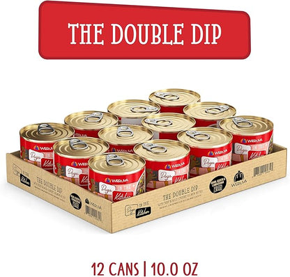 Weruva Dogs in The Kitchen, The Double Dip with Beef & Wild-Caught Salmon Wet Dog Food, 10oz Can (Pack of 12)
