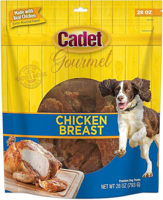 Cadet Chicken Breast Jerky Dog Treats, 28 Ounces Per Bag (2 Pack)